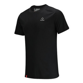 RIGORER 准者 运动短袖跑步T恤男士夏季运动服速干透气短袖圆领上衣纯正黑L
