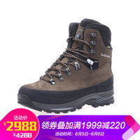 LOWA 德国 专业高山登山鞋作战靴户外防水徒步鞋 TIBET GTX 进口男款中帮 L210680 深褐色/黑色 42