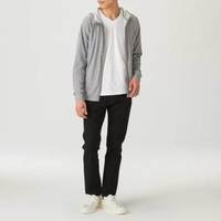 無印良品 MUJI 無印良品 男式 防紫外线 拉链连帽衫 灰色 L