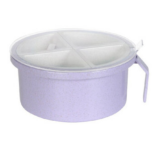 莱朗 圆形4格调味盒盐罐调味罐 家用厨房用品味精佐料盒收纳盒多格调味盒 云紫