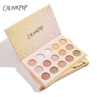 卡拉泡泡（Colourpop）十五色眼影化妆品易上妆哑光珠光初学者日常眼影盘 Golden state of mind（珠光盘）