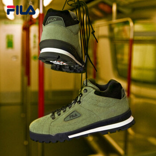 FILA 斐乐官方 男子复古工装鞋W系列TRAIL BLAZER 甲虫绿-BT 43