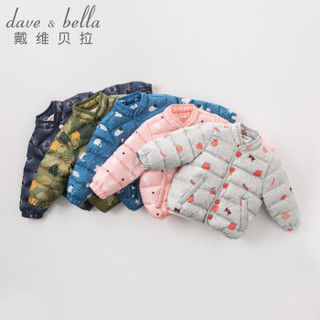 davebella戴维贝拉冬季男女童儿童加厚保暖90绒羽绒服 宝宝羽绒衣 DB8888  牛仔 企鹅 100cm(4Y（建议身高90-100cm）)
