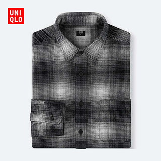 优衣库 UNIQLO 416055 男装 法兰绒格子衬衫(长袖)  