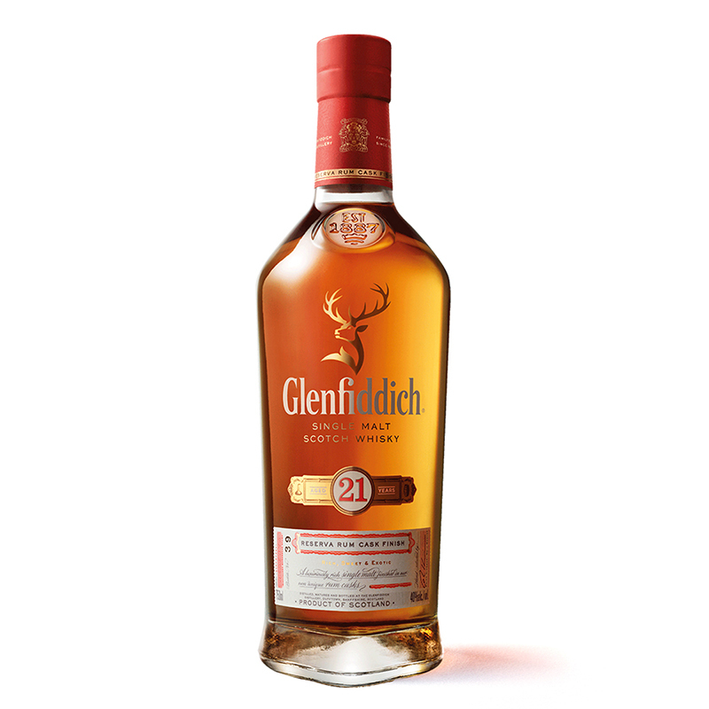 glenfiddich格兰菲迪21年苏格兰达夫镇单一麦芽威士忌700ml