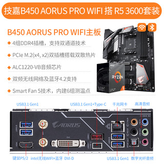 GIGABYTE 技嘉 B450M DS3H + AMD Ryzen 5 2600 CPU 板U套装