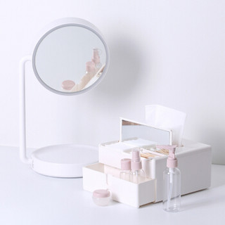 MINISO 名创优品 多功能带镜子可收纳纸巾盒