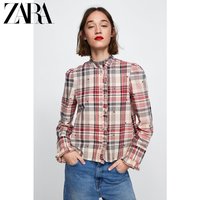 ZARA 07200232097 女装 刺绣格子衬衫