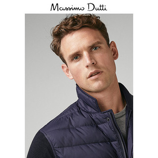 Massimo Dutti 03406080401 男装 西装外套式针织衣袖拼接羽绒服夹克外套 