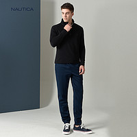 NAUTICA 诺帝卡 NA002567 男士拉链半开襟毛衣 深红色 S