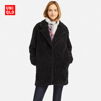 优衣库 UNIQLO 409447 仿羊羔绒摇粒绒廓形大衣(长袖)