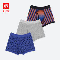 UNIQLO 优衣库 男童平角内裤 3件装