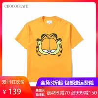 :CHOCOOLATE GARFIELD 联乘 1002UAA 男女款加菲猫印花休闲短袖T恤