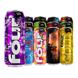 Four Loko 四洛克 果味鸡尾酒组合装 6口味 695ml*6罐（草莓柠檬味695ml+酸芒果味695ml+西瓜味695ml+水蜜桃味695ml+酸葡萄味695ml+电击柠檬酸695ml）