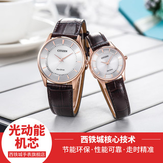 CITIZEN 西铁城 BJ6483-01A 光动能情侣对表