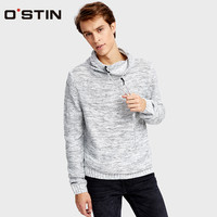 OSTIN MK7T72 男士罗纹领口针织衫