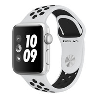 Apple 苹果 Watch Series 3智能手表 GPS款 38毫米 (Nike+) MQKX2CH/A  白金配黑色