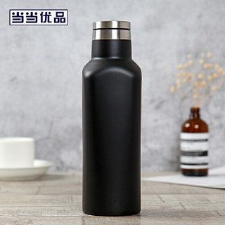 当当优品 菱度系列 方形保温杯 480ml  黑色