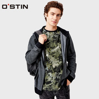 OSTIN MT7T41 休闲连帽设计针织衫男