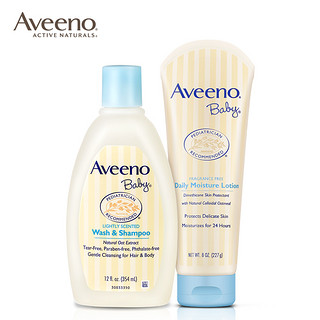 Aveeno 婴儿每日倍护润肤乳 227g+婴儿洗发沐浴露 354ml