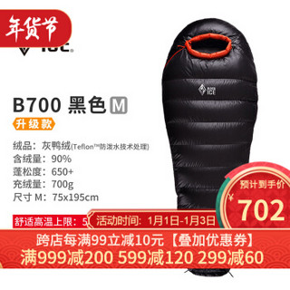 BLACKICE 黑冰 B系列 B700 鸭绒木乃伊式睡袋