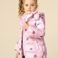 安奈儿 女童中长款羽绒服