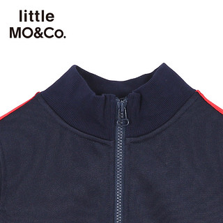 little MO&Co. 儿童撞色拼接立领卫衣