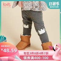 MAXWIN 马威 女小童秋冬加绒加厚打底裤