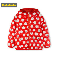 Balabala 巴拉巴拉 女童波点连帽羽绒服