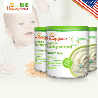 HAPPYBABY 禧贝 宝宝高铁营养糙米糊 1段3罐