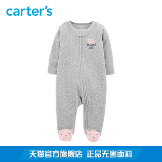 Carter's 婴儿小猫贴布绣包脚连体衣