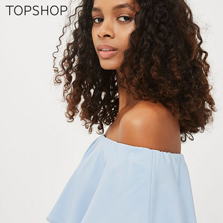 TOPSHOP 10N05MPBL 一字肩连衣裙