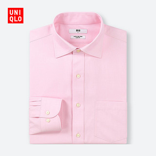  UNIQLO 优衣库 411827 男士修身防皱衬衫  (桃红色、XXXL)