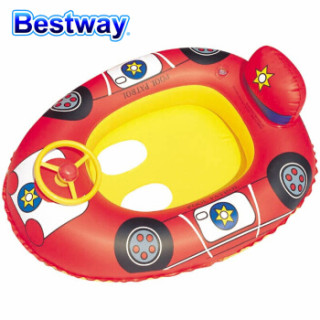 BESTWAY 34045 婴儿发声方向盘 游泳圈 红色
