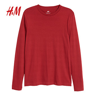 	H&M HM0596400 男士T恤 (混深绿色、xs)