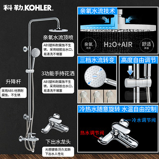 KOHLER 科勒 K-19111T/19112T 瑞雅五级旋风连体座便器+76536花洒套装