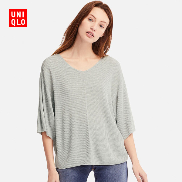 商品uniqlo 优衣库 408703 女士针织衫 (海蓝色,xl)