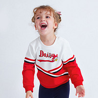 Disneybaby 迪士尼宝宝 女童撞色针织卫衣