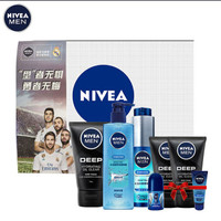 NIVEA 妮维雅 男士护肤礼盒（deep洁面100g+50g+保湿啫喱150ml+小蓝管精华50g+爽身走珠12ml）