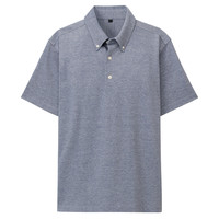 無印良品  無印良品 MUJI M7SB701 男士棉凉爽纽扣领POLO衫