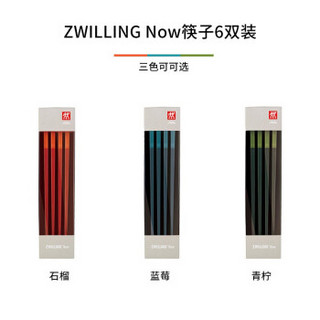 ZWILLING 双立人 筷子6双 石榴色