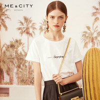 ME&CITY 508761 女士字母印花T恤