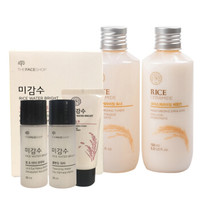 THE FACE SHOP 菲诗小铺 大米调理保湿5件套装(水150ml+乳150ml+3件套70ml)