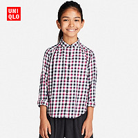 UNIQLO 优衣库 女童 法兰绒长袖衬衫