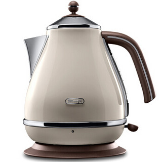 Delonghi 德龙 Icona Vintage系列 EC0311咖啡机1.4L+KB02001电水壶1.7L+CT02003多士炉 奶白色