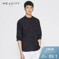 ME&CITY 527062 男士立领七分袖衬衫