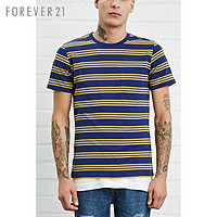 FOREVER 21 00200317 男士条纹短袖T恤