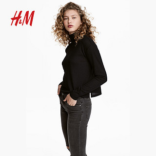  H&M DIVIDED系列 HM0562820 女士罗纹圆高领针织衫