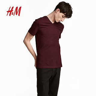  H&M HM0542533-1 男士V领T恤 3件装