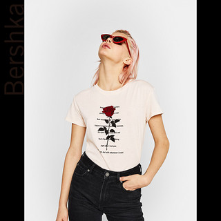 Bershka 巴适卡 07268900676 女士印花T恤